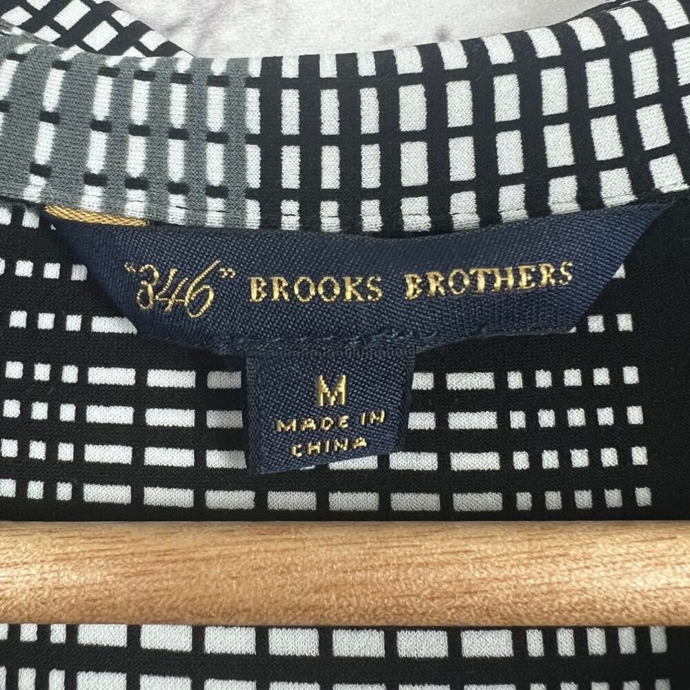 Brooks Brothers Grey Plaid Jersey Shirt Dress - M - Picture 5 of 9